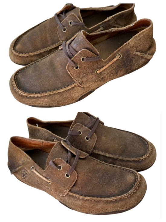Ariat Gleeson Mens Sz 11 D Loafers Boat Shoes Leather Casual Brown Tan Slip On main image 2